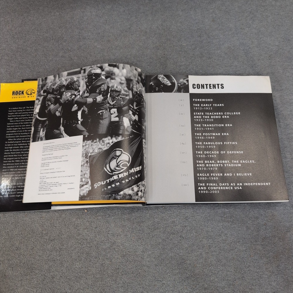 Rock Solid Southern Miss Football John‎ W Cox Hardcover Brett Favre Foreword - Picture 3 of 3